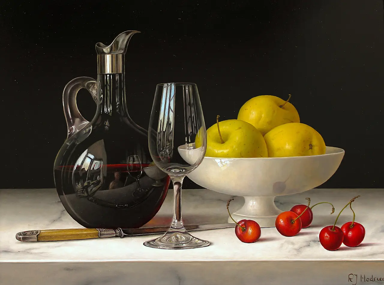 Roy Hodrien - apples and red wine